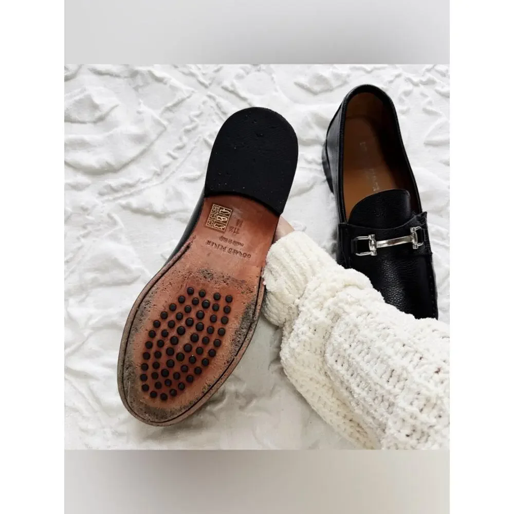Donald Pliner Evanston Black Leather Bit Loafer Size 11.5